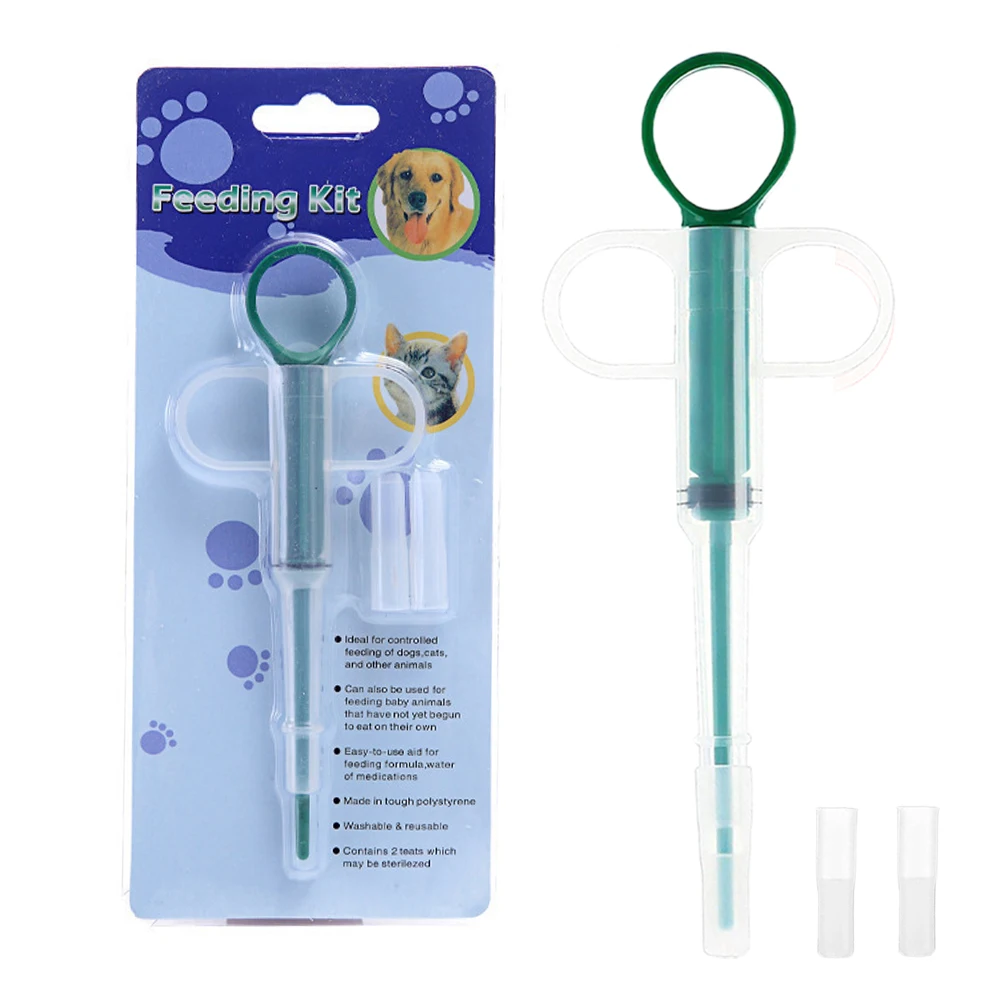 Pet Medicine Feeder Syringe Cat Pill Shooter Pill Dispenser Dog Tablet Syringe Soft Tip Pill Gun Pill Pusher Pet Medicine Feeder