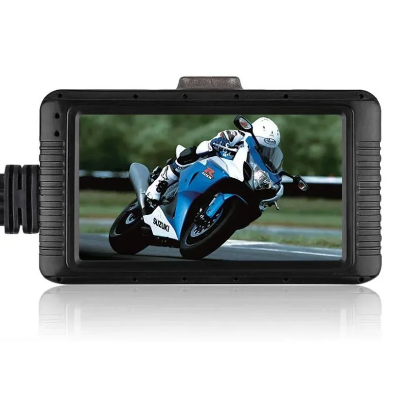 D90 Motorcycle Camera DVR Motor Auto Dash Cam With Dual-track Lens Front Rear Recorder 3 Inch Motorcycle Dash Cam view 2