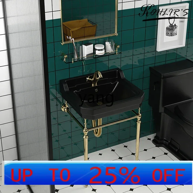 LTT retro floor-to-ceiling washbasin household bathroom ceramic washbasin