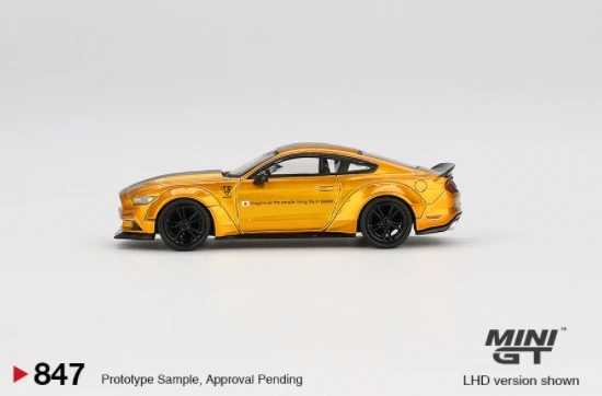 MINIGT 1:64 847 MUSTANG LB Gold Diecast Model Car