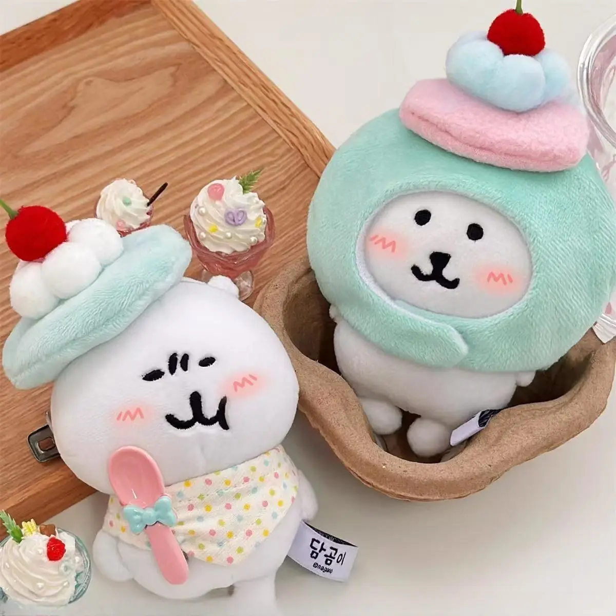 

New Best-selling Items Cute Ice Cream Headgear Cotton Doll Headgear Cartoon Cute Bibs Hats and Clothes Sets