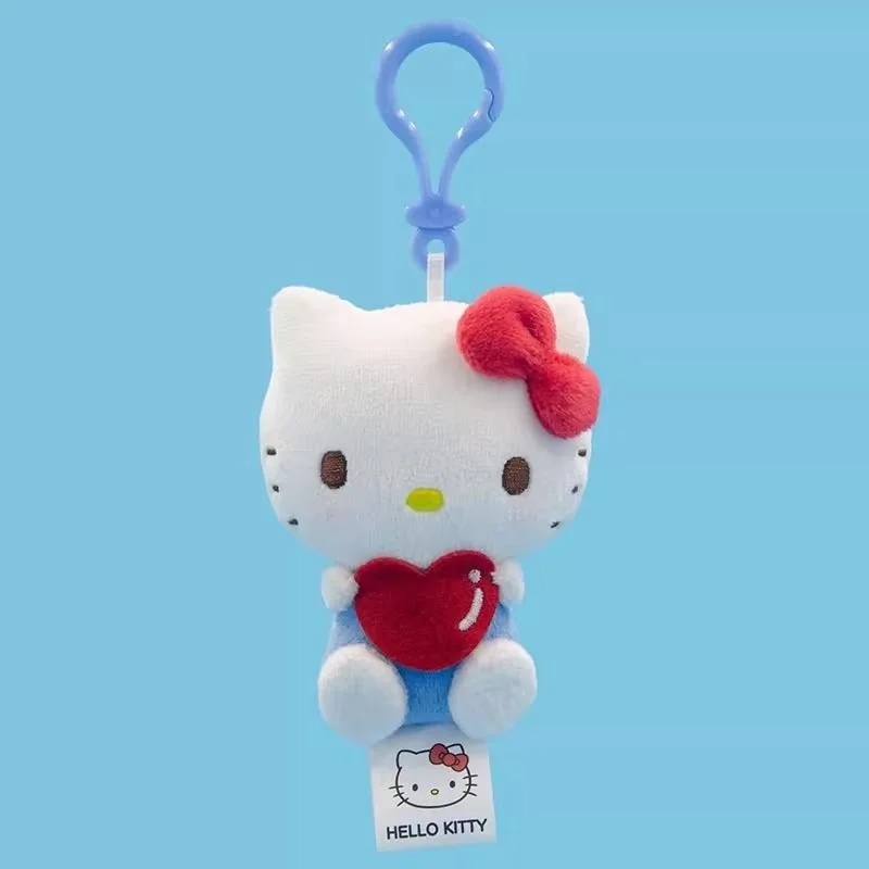 Anime Sanrio Doll Hello Kitty Piccolo peluche My Melody Plushies Kuromi Cinnamoroll Pompon Purin Peluche Ciondolo Regalo di compleanno per bambini