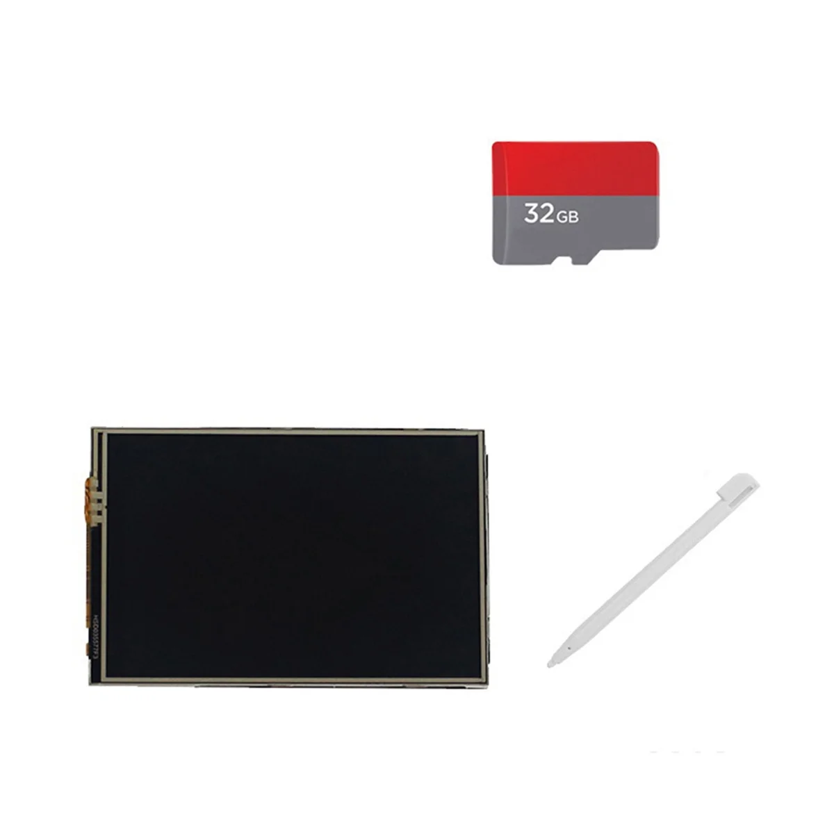 Popular para Raspberry Pi 5 Kit de pantalla táctil de 3,5 pulgadas 20fps tasa de actualización disipador de calor de carcasa ABS con tarjeta TF de 32G para Pi 5