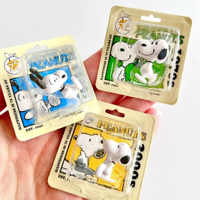 Genuíno bandai gashapon cápsula brinquedo anime snoopy mini fiugre 75th aniversário edição modelo em miniatura brinquedos saco pingente presentes