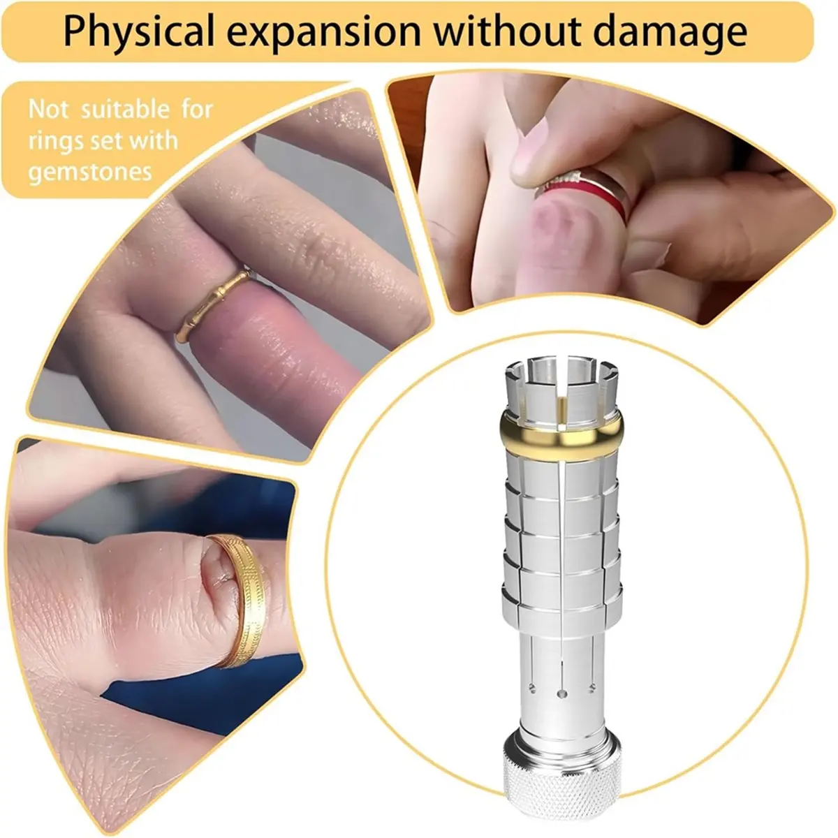 Budget-Friendly-Ring Stretcher Tool Kit for Ring Sizes 6-10 Ring Expander for Gold, Silver and Soft Metals with Mandrel, Expande