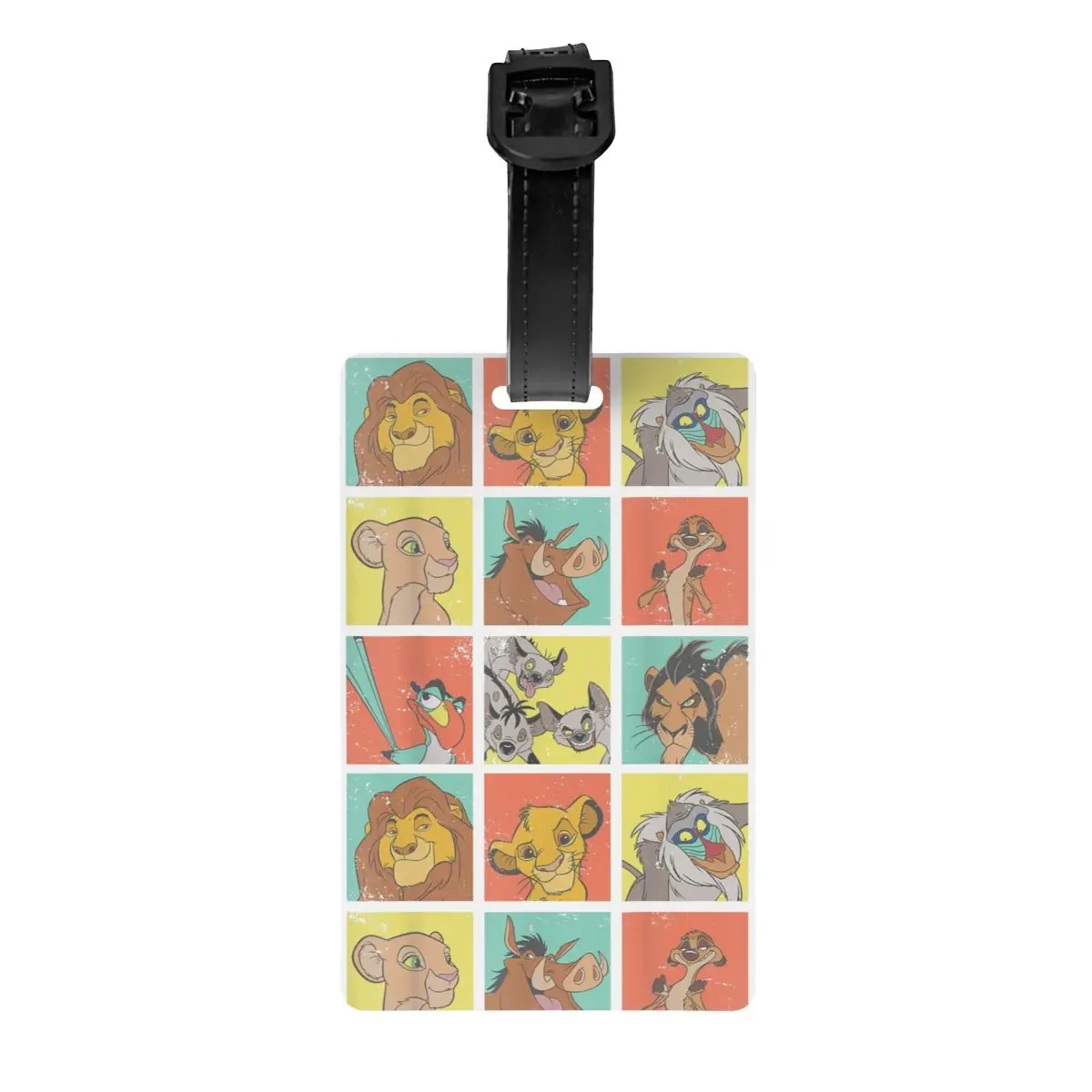 

The Lion King Characters 90s Cartoon Luggage Tag Travel Bag Suitcase Privacy Cover ID Label