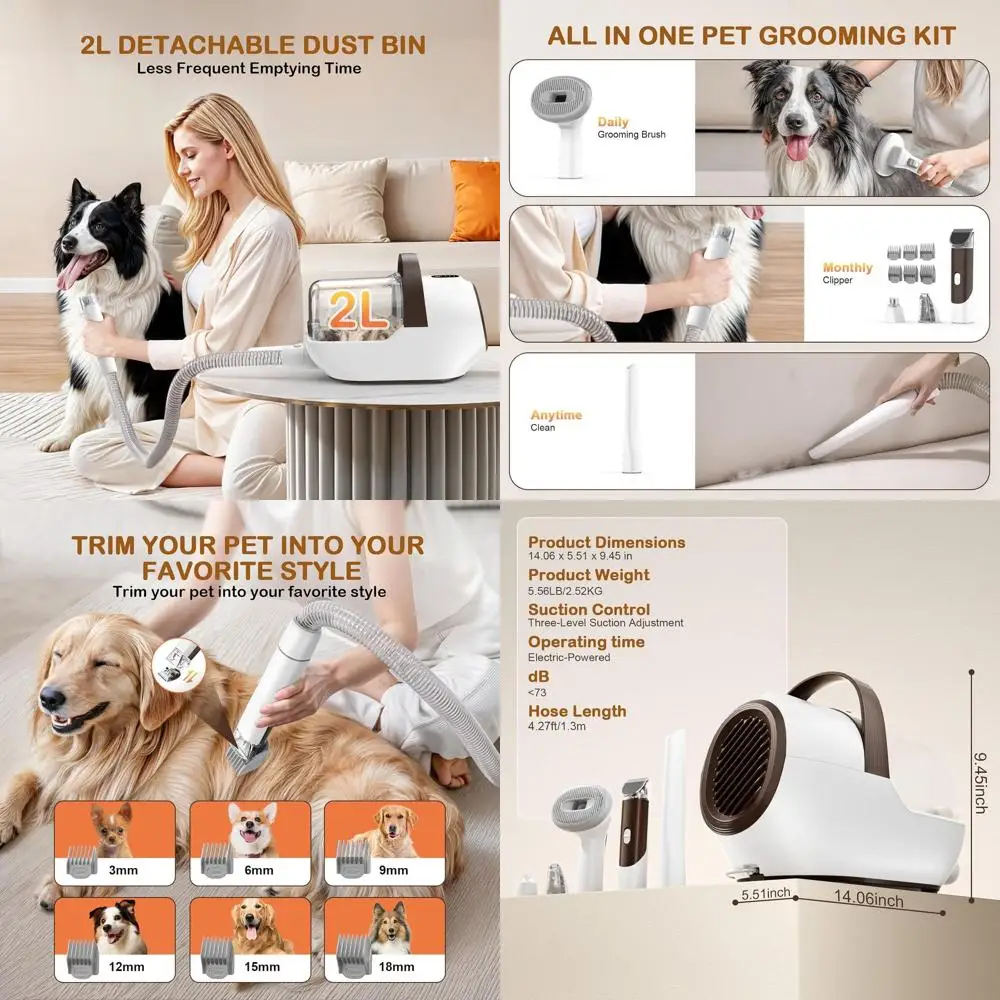 

Набор для ухода за питомцами: машинка для стрижки, когтерезка и 6 инструментов для ухода за собаками