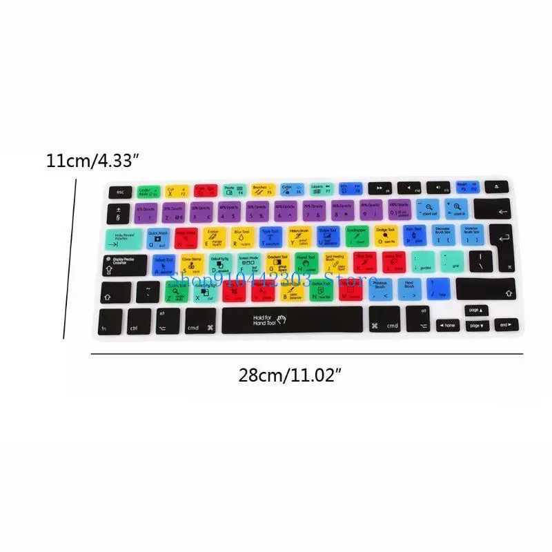 652F Durable Hotkeys Silicone Keyboard Skin for Macbook 13