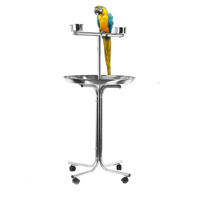 Stainless Steel Parrot Stands Bird Hanging Playing Platform Bird Parrot Cages