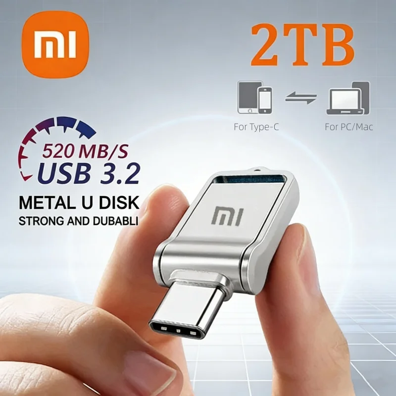 محرك فلاش Xiaomi USB 3.2 2 تيرا بايت عالي السرعة واجهة من النوع C ثنائي الاستخدام ذاكرة فلاش 1 تيرا بايت عصا للهاتف ويندوز الكمبيوتر جديد #1