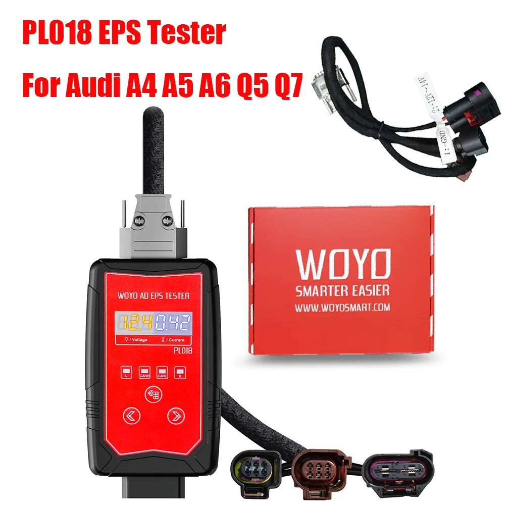 WOYO PL018 Car Vehicle Wheel Steering Motor EPS Tester For Audi A4 A5 A6 Q5 Q7 Series Tester Simulate Torque Sensor