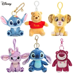 Genuine Disney Winnie the Pooh Stitch Plush Toy Mickey Minnie Mouse Cartoon Anime Frozen Elsa Kawaii Cartoon Cups Kids Gift