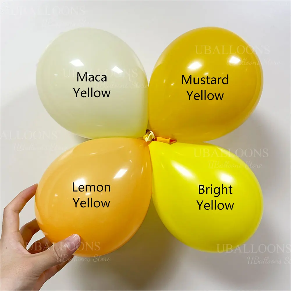 18 بوصة بالونات صفراء 2/5/10 قطعة البابايا الليمون الباستيل بوهو الخردل الأصفر اللاتكس بالون لعيد ميلاد الطفل دش ديكور الحفلات Favo #2