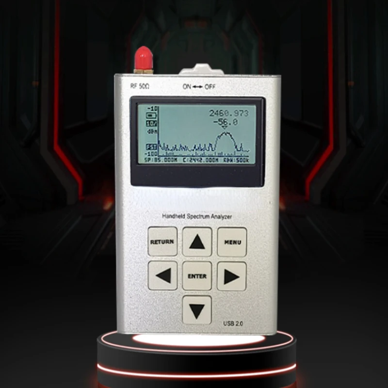 Handheld spectrum analyzer electronic kit for measuring microphones, walkie talkies, and audio