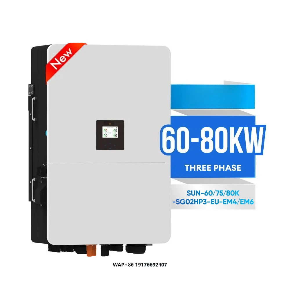 Deye Hybrid 60KW 70KW 75KW 80KW Three Phase Inverter With 595W Solar Panels Completed Set Solar Energy System