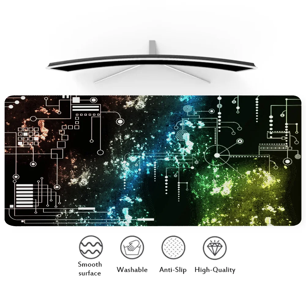 Circuit Board Creative Computer Mouse Pad Speed Desk Accessories Pc Gamer Keyboard Mousepad Cabinet Mat Gaming Xxl Large 900x400