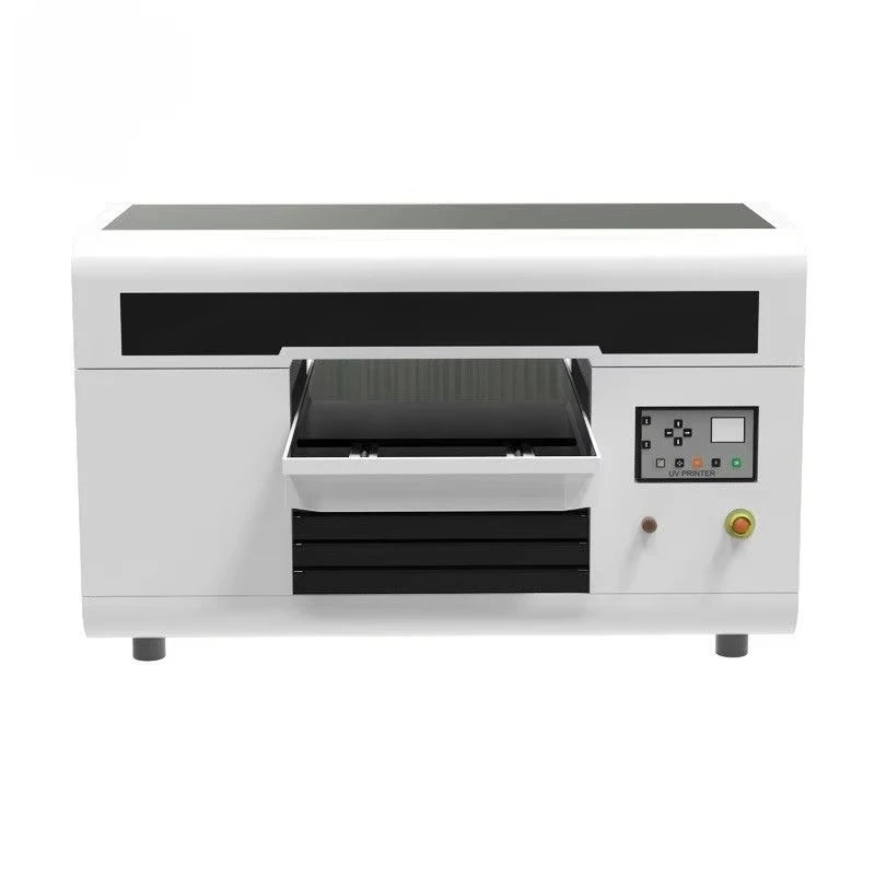 360° Mini UV Flatbed Printer 3D Embossed Printing Machine for Crystal Sticker Phone Case Acrylic Wine Bottle Logo