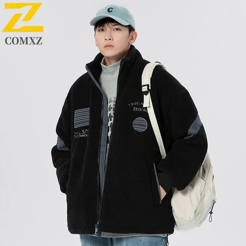 

COMXZ Мужская куртка-хлеб с воротником-стойкой для отдыха, теплый дизайн, зимняя спортивная зимняя куртка, повседневное утолщенное пальто с подкладкой