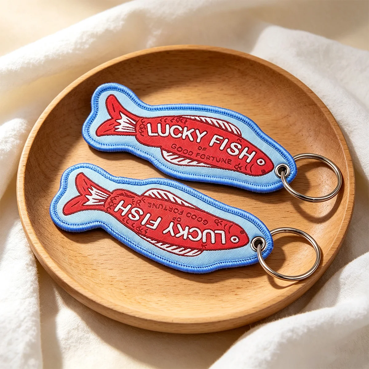 Carp Lucky Fish Embroidered Ke - Car Accessories Quotation review and price