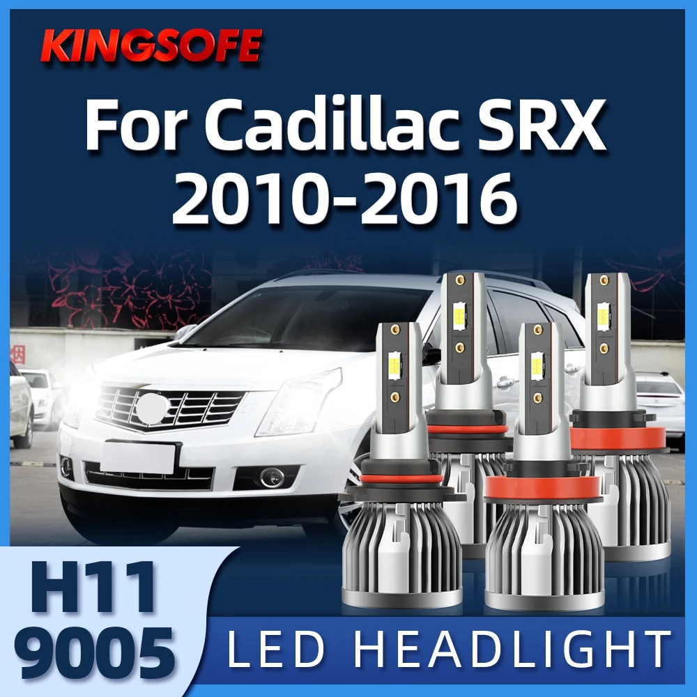 

KINGSOFE 2/4PCS LED 30000LM Lamp H11 Car Light 9005 Hb3 Auto Headlight For SRX Cadillac 2010 2011 2012 2013 2014 2015 2016