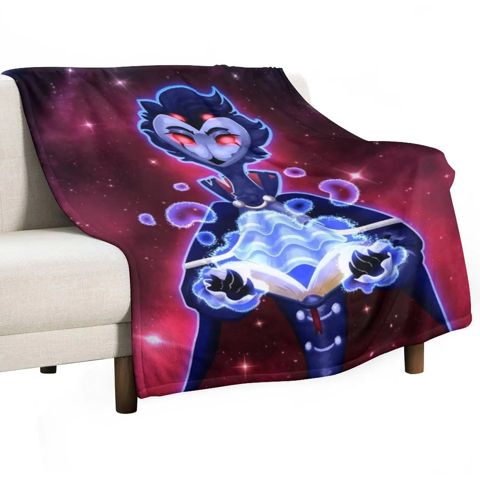 Stolas With Portal (Helluva Boss) Throw Blanket Sofa Quilt Furrys Weighted Blankets