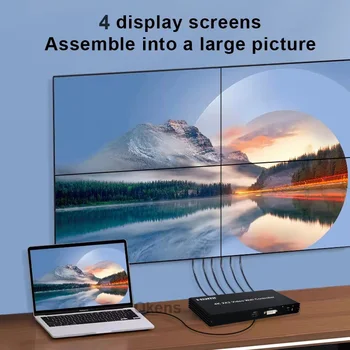 DVI HDMI TV 스플라이서 멀티 스크린 스플라이싱 박스, 4k, 2x2 비디오 월 컨트롤러, 1x2, 1x3, 1x4, 2x1, 3x1, 4x1 프로세서
