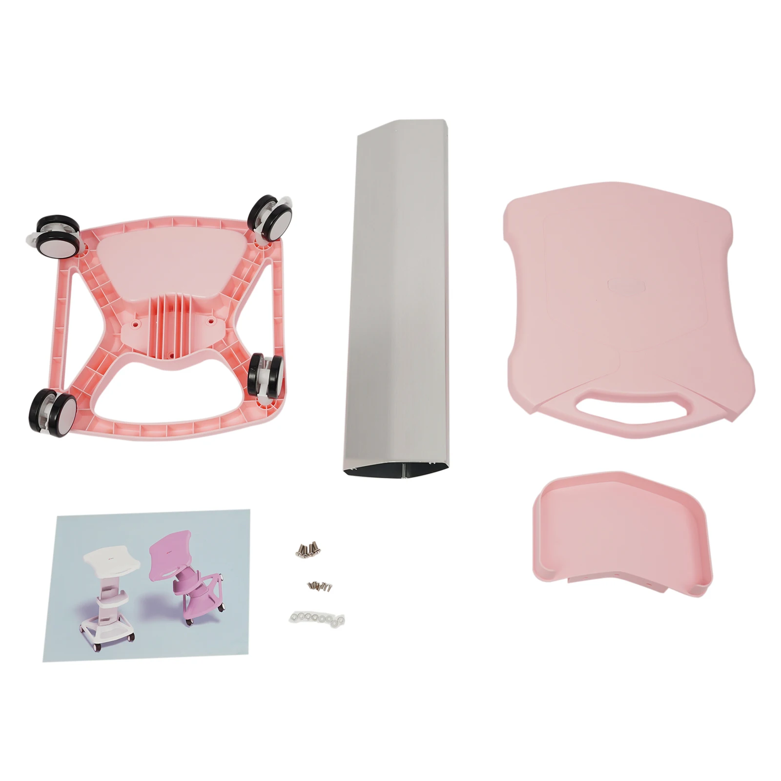 Розовая тележка для салона красоты, АБС-пластик и алюминиевый сплав, передвижное вертикальное достаточное пространство для салонов красоты, парикмахерской, салона здоровья