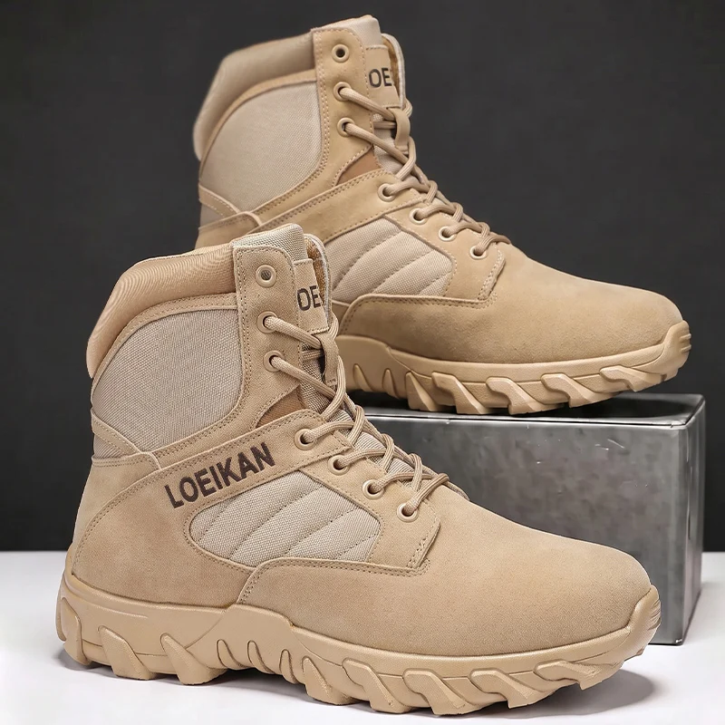 Taktische Stiefel für Herren, stoßdämpfend, rutschfest, hohe Schuhe für die Jagd, Trekking, tägliche Arbeit im Freien – Detail 15