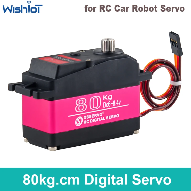 80kg.cm Digital Servo High Torque 7.4V Motor Metal Robotic 180/270 Degree Waterproof IP66 with Arm for HPI Baja 5B SS RC Car