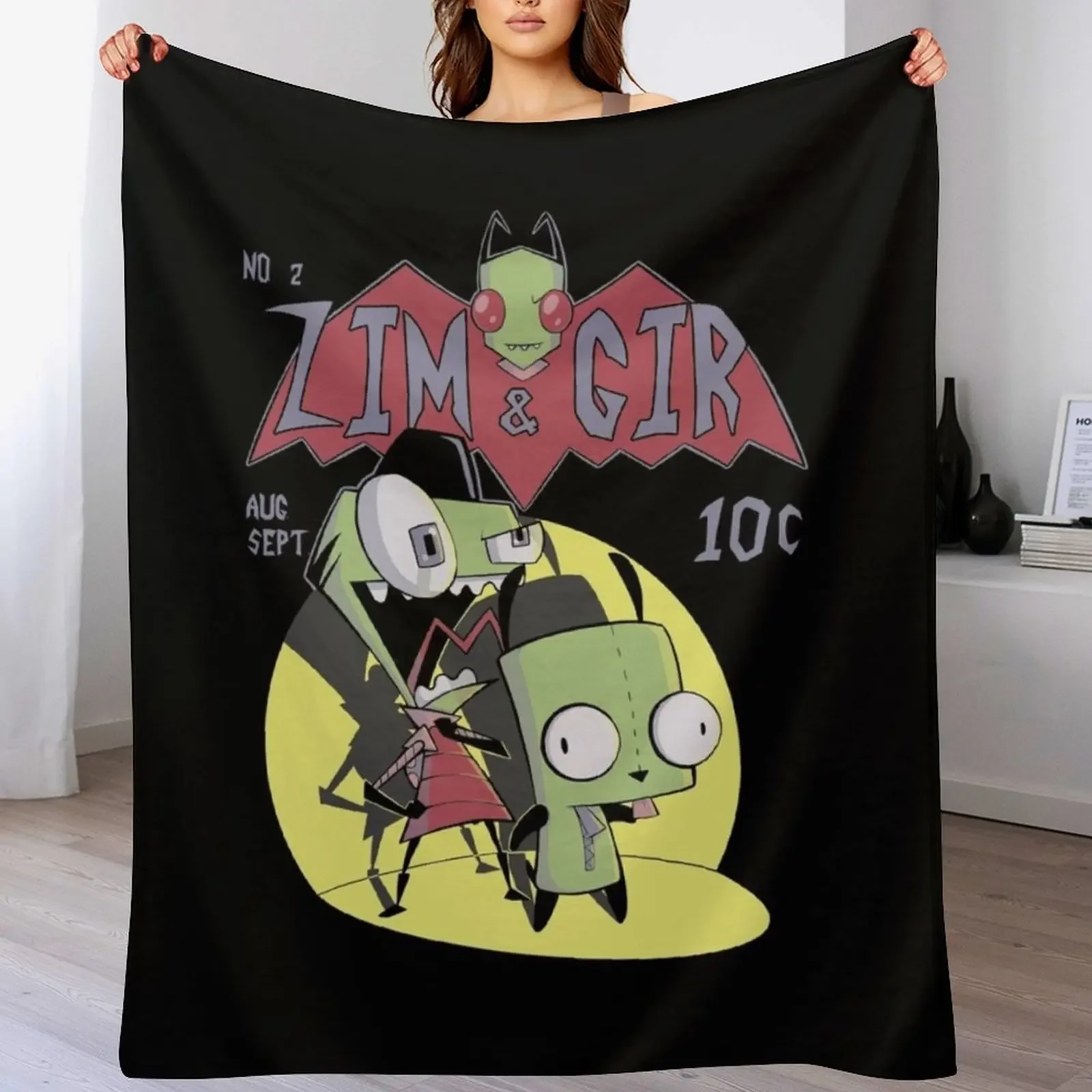 Zim and Gir Throw Blanket All Weather Soft Throw Blanket for Sofa