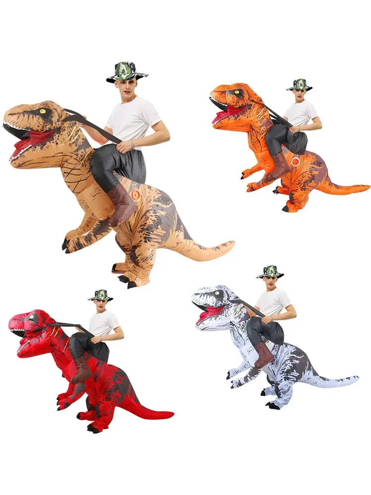 Purim Anime Fancy Mascot Dinosaur Inflatable Costume Christmas Halloween Cosplay Costumes Dress T-rex Suit for Adult Man Woman