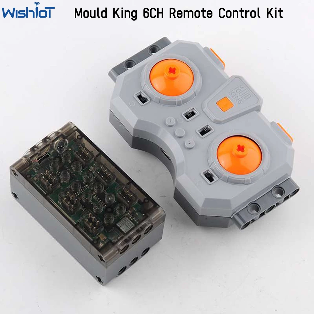 Mould King 6 Channel Remote Control 6.0 Powered Module High Power Fast Charge Support APP Control for MOC Car Model Modification