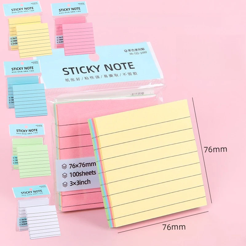 

100/400sheets School Sticky Notes for Student Back-to-school Season Memo Pads Stationery Office Cute Mid To Large Children