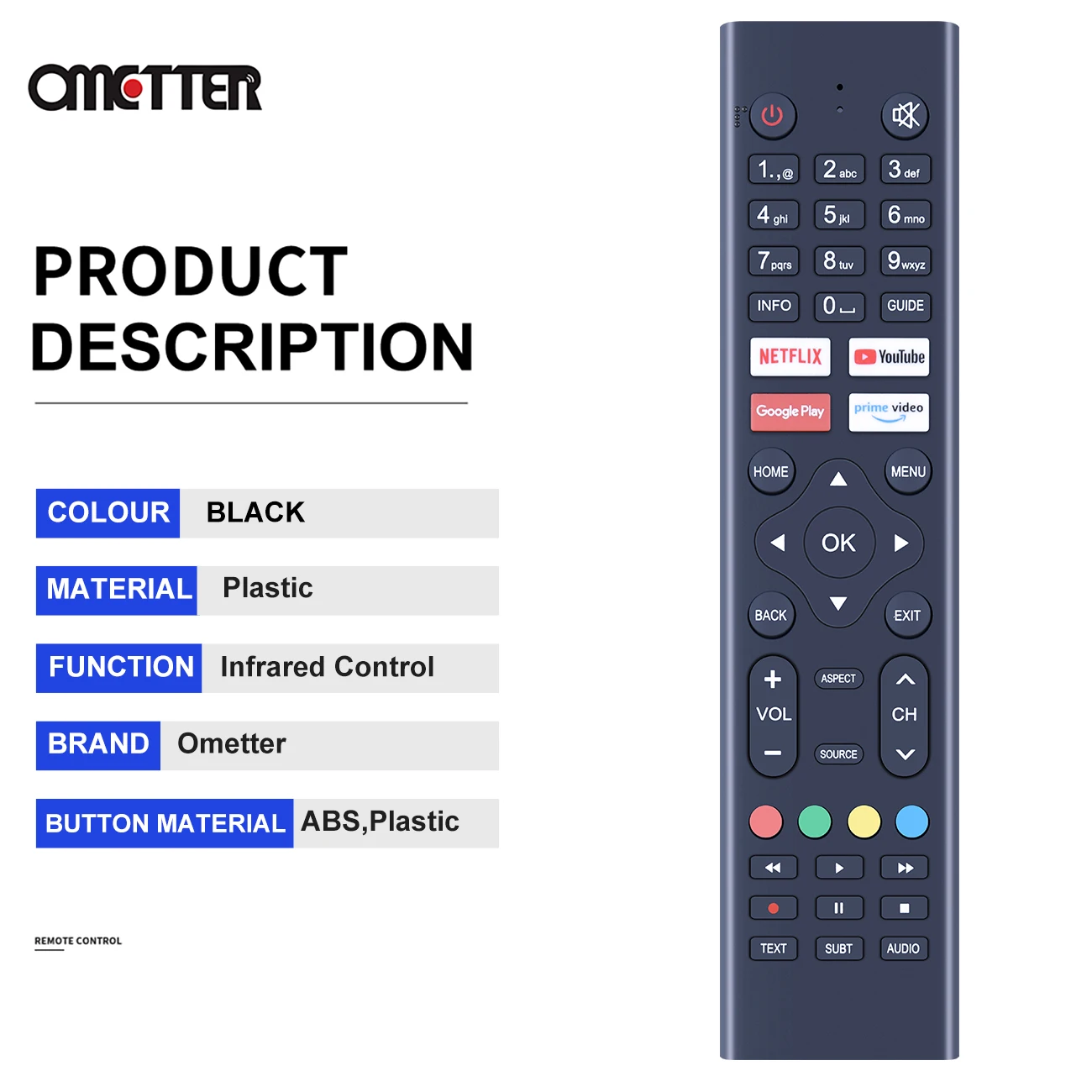 New REMOTE CONTROL FOR OK.ODL 40760FN-TAB .ODL 24760HN-TAB.ODL 32771HN-TAB .ODL 40761FN-TAB SMART TV