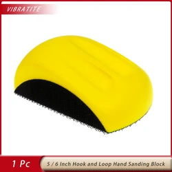 5'' 6'' Hand Granding Block PU Hand Sanding Block Abrasive Tool for Hook & Loop Sandpaper Automotive Sanding Disc