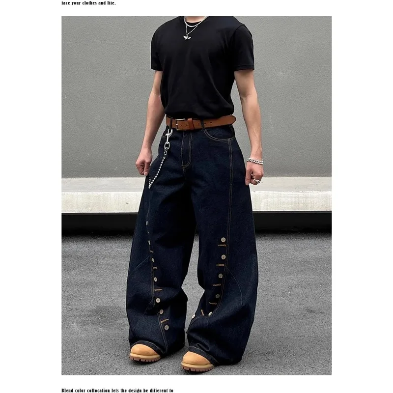 

New Outdoor Fashion Trend Multifunctional Sports Leisure Denim Wide Leg Pants Comfortable Breathable Simple Naturalunisex Pants