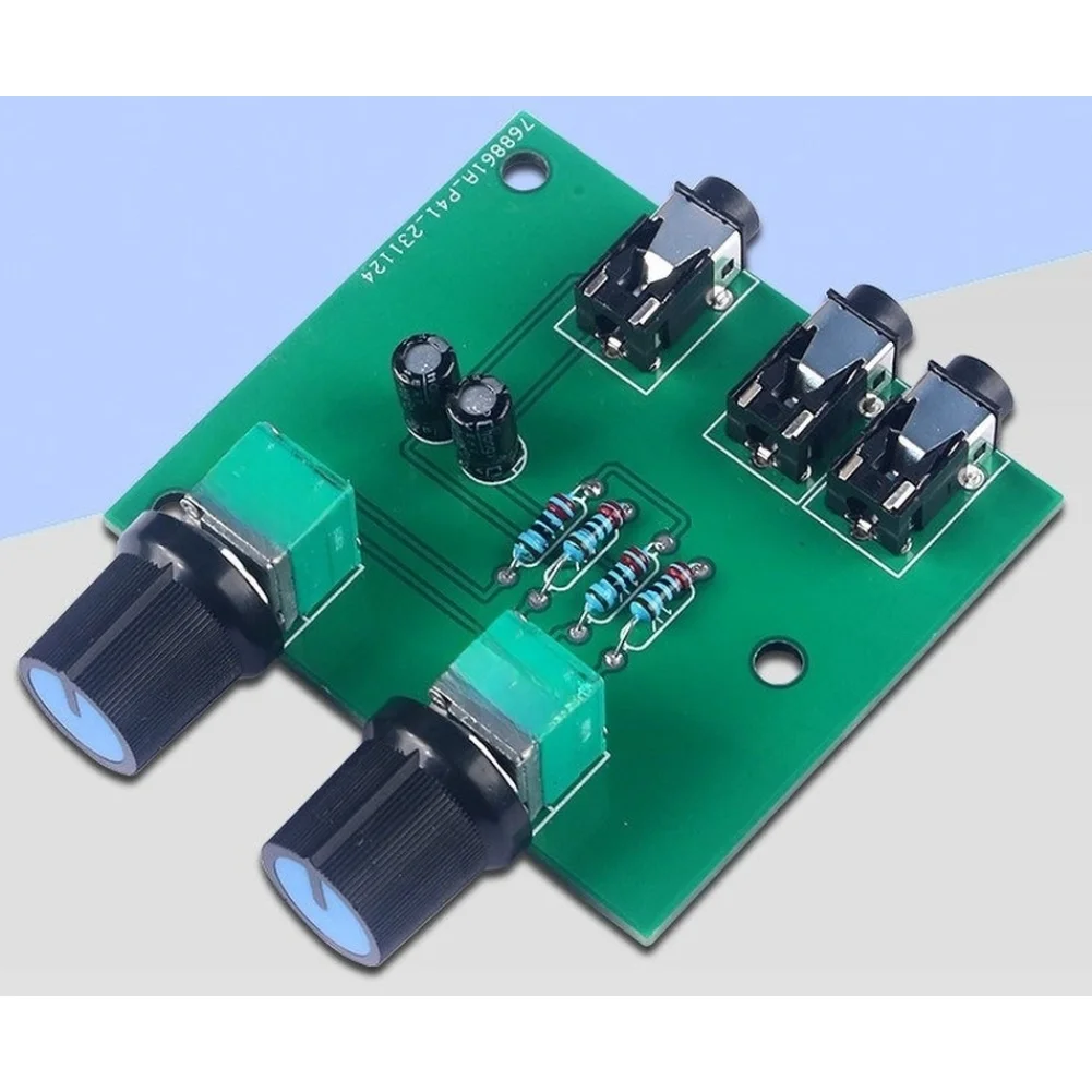 1pc FOR Hifi Dual Channel Passive Audio Preamplifier Audio Mixer Board 2 In 1 Out Audio Mixer For Audio Setups