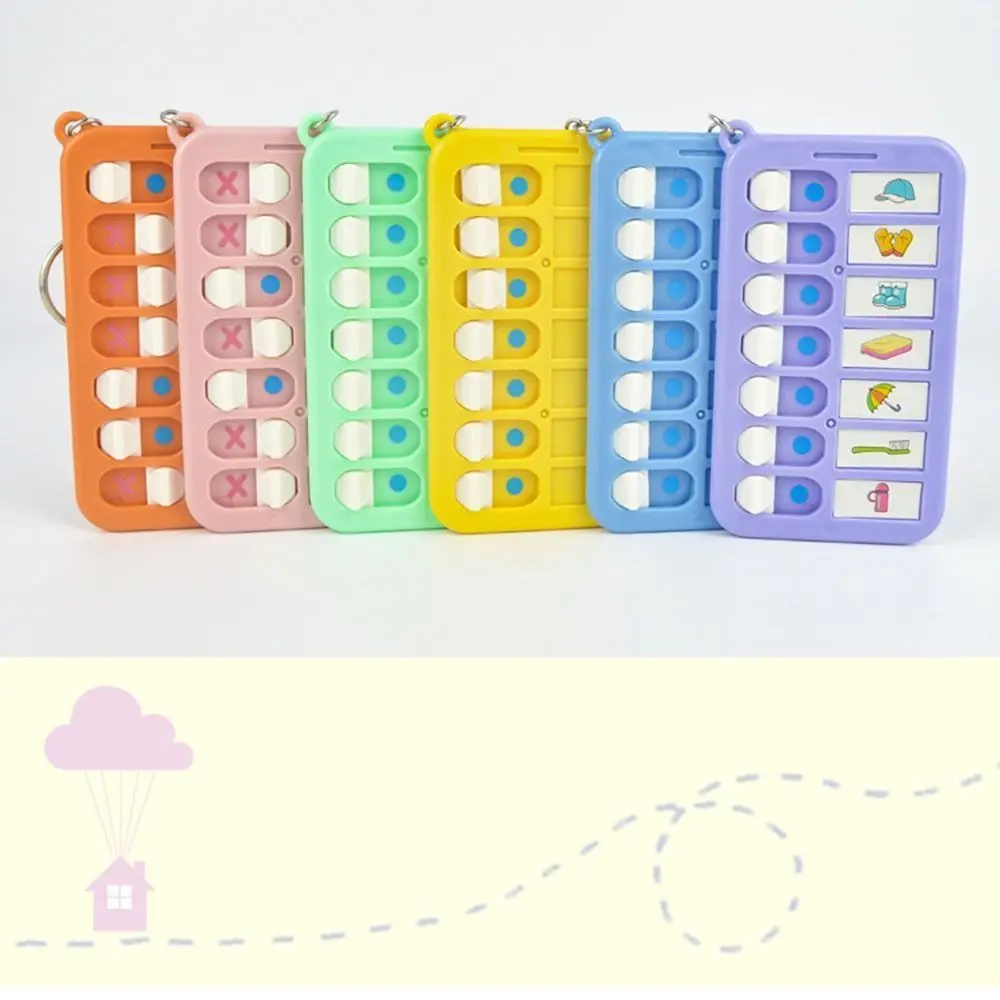 Self-disciplined Good Habit Punch Card Schedule Memo Detachable Memorandum Boards Chores Checklist Keychain