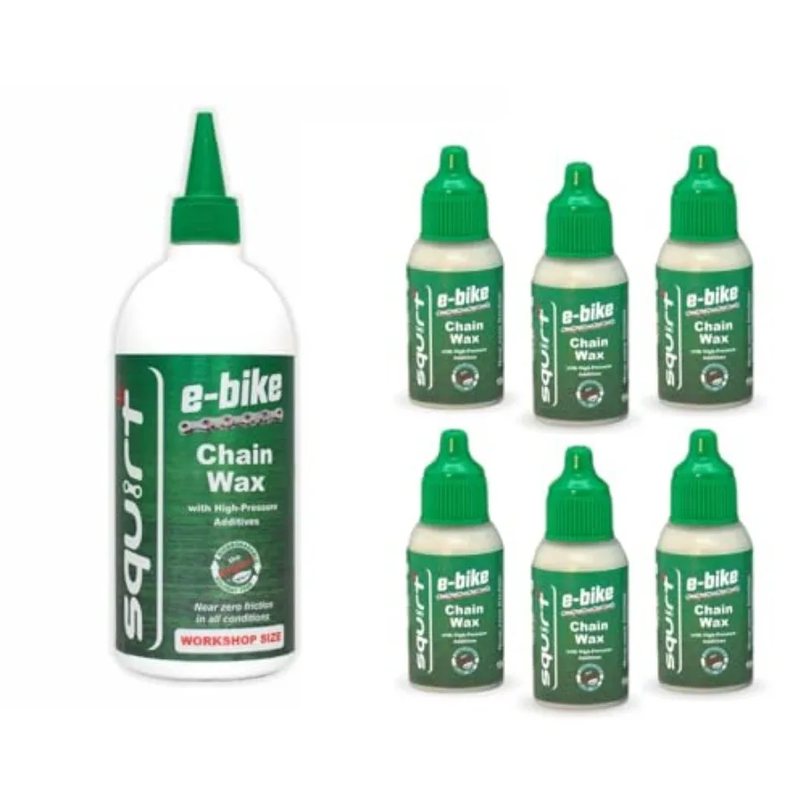 

E-Bike Chain Wax 500 ml and 0.5oz Pack of 6 - High-Pressure Additives for E-Bikes - Ebike Lubricant for Wet and Dry Conditions