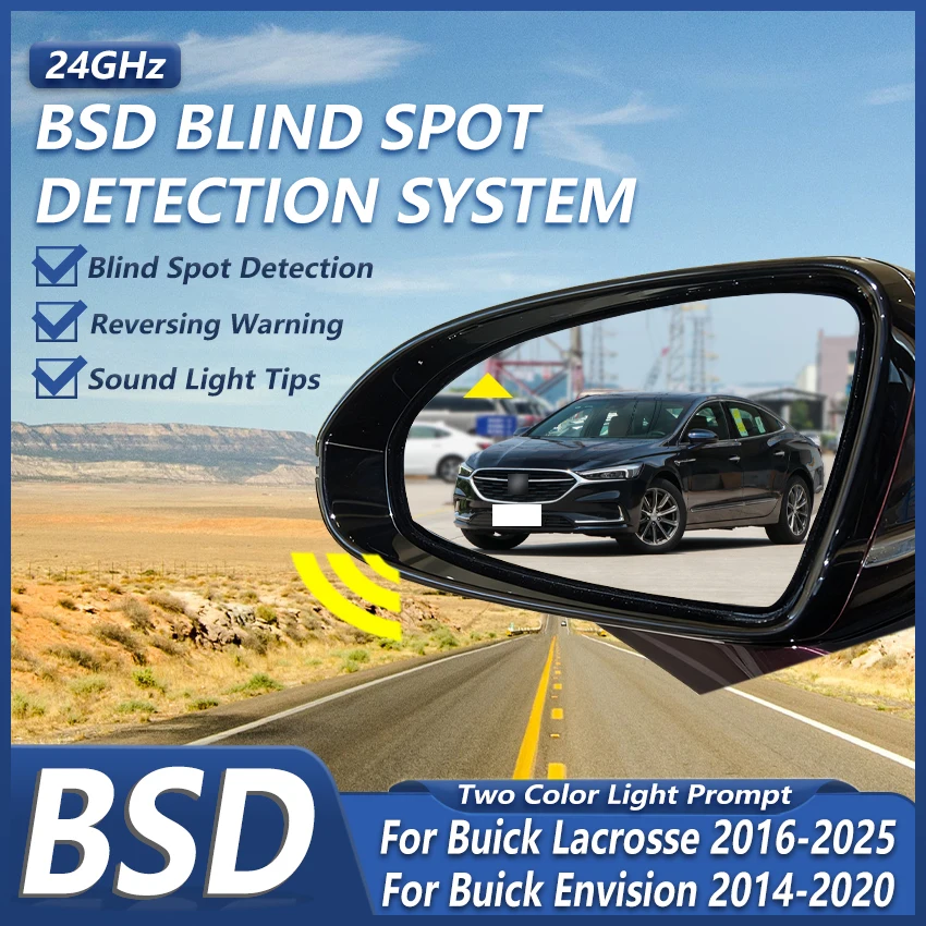 

Car 24GHZ Radar Change Lane Aided Alarm Sensor Blind Spot Monitoring System BSD BSA BSM For Buick Lacrosse Envision 2014-2025