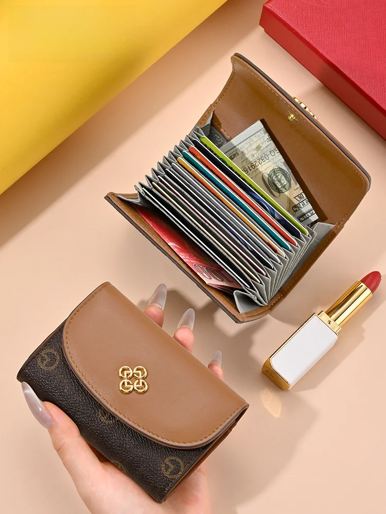 porte-cartes-multi-emplacements-grande-capacite-goldlion-pour-femmes-portefeuille-compact-et-portable-en-pvc-pour-cartes-d'identite-et-de-credit-accessoire-de-mode