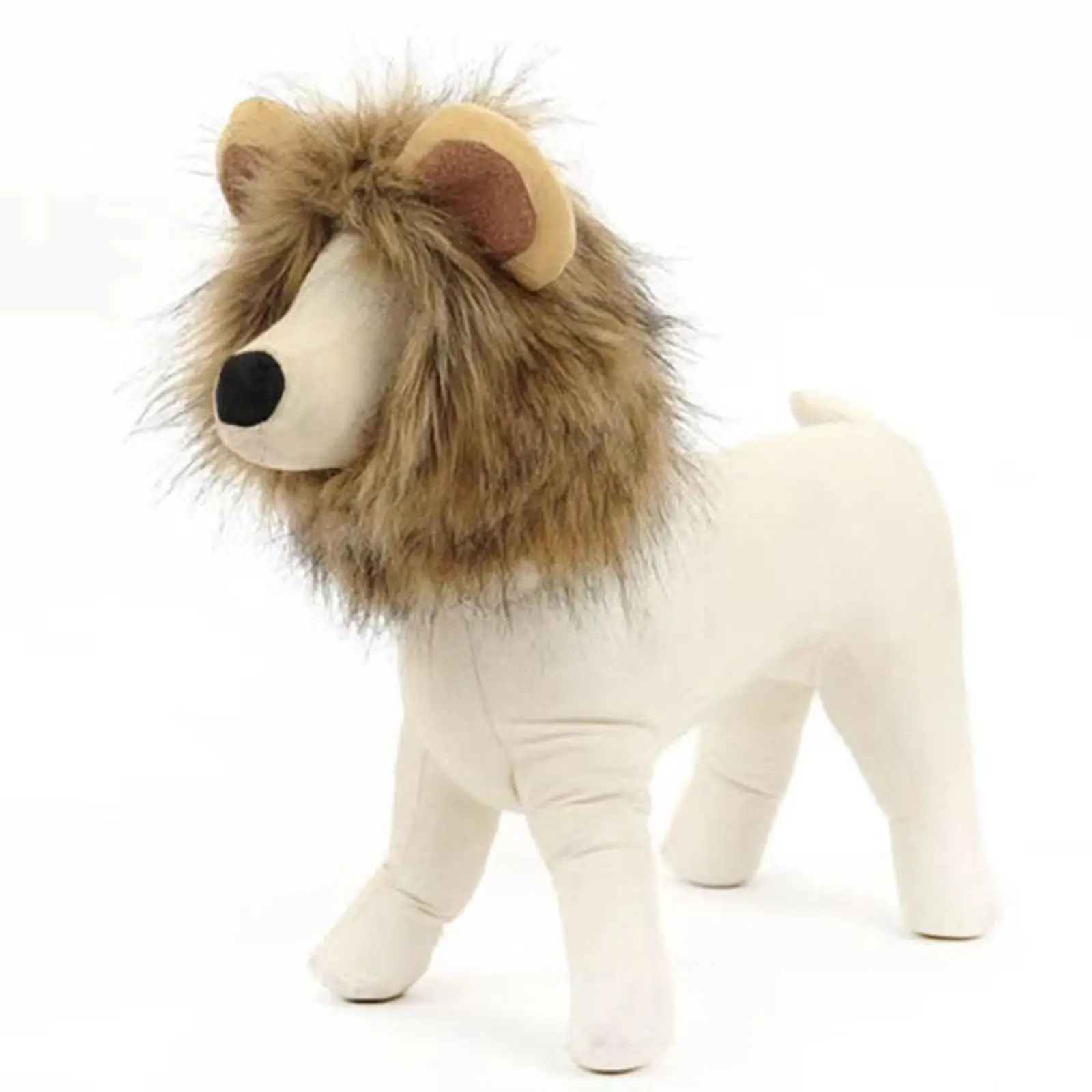 Lion Mane Headgear for Puppy Cats Cosplay Party Furry Warm Hat for Christmas Fun Lion Mane Headgear for Puppy Cats Cosplay Party Furry Warm Hat for Christmas Fun