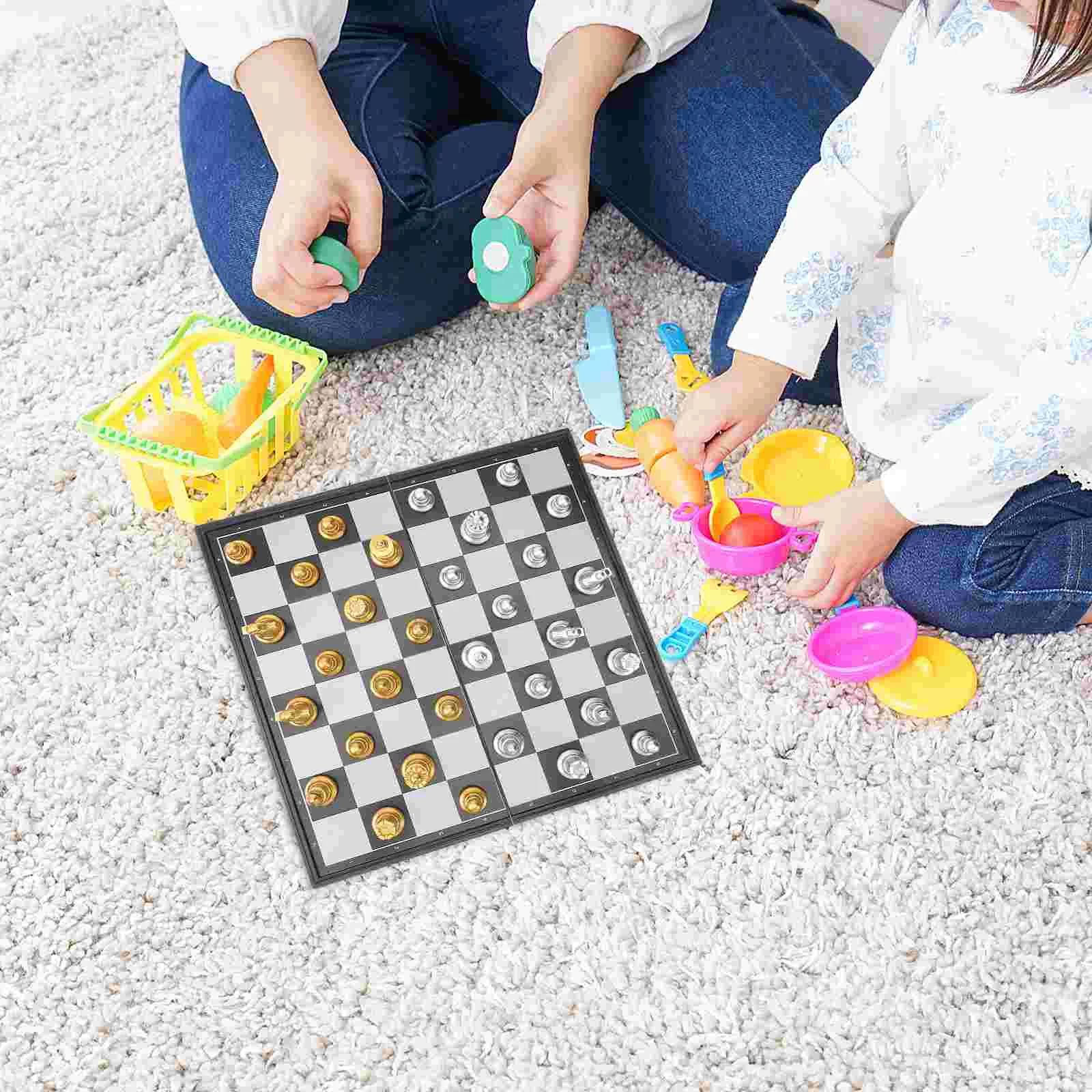 

1 Set Magnetic Folding Chess Magnet Chess Board Game Educational Toy Puzzle Board Game Foldable Chessboard Game for Boys Girls S