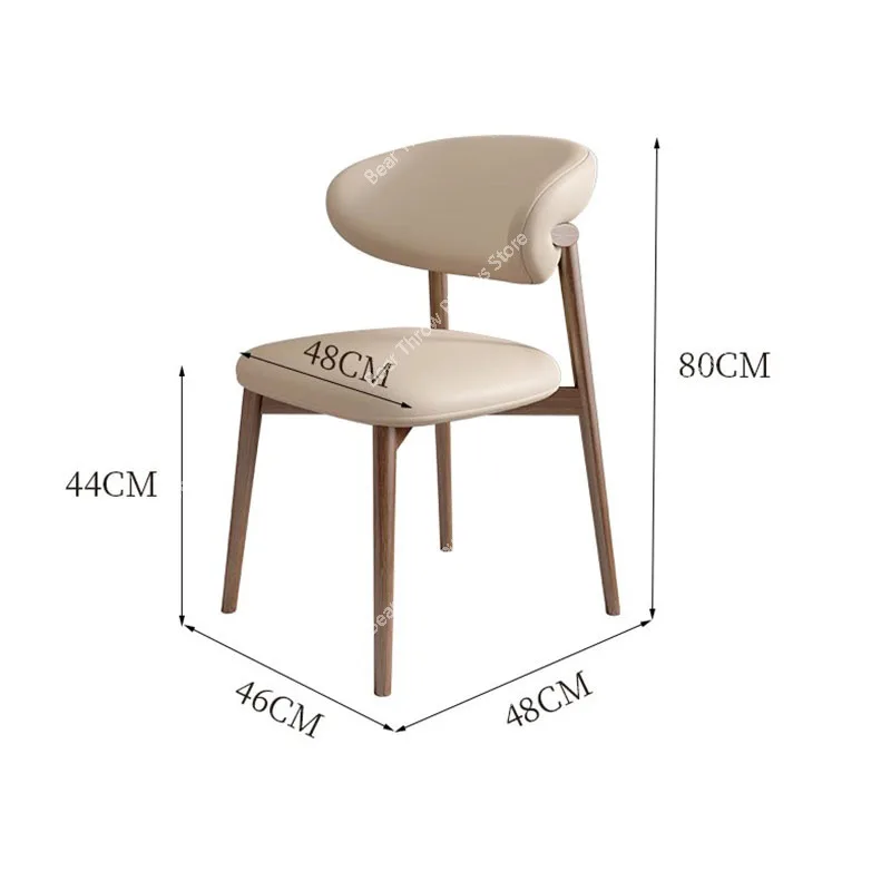 Ergonomic Luxury Dining Chairs Comfortable Aesthetic Modern Leather Chair White Designer Chaises Salle À Manger Furniture