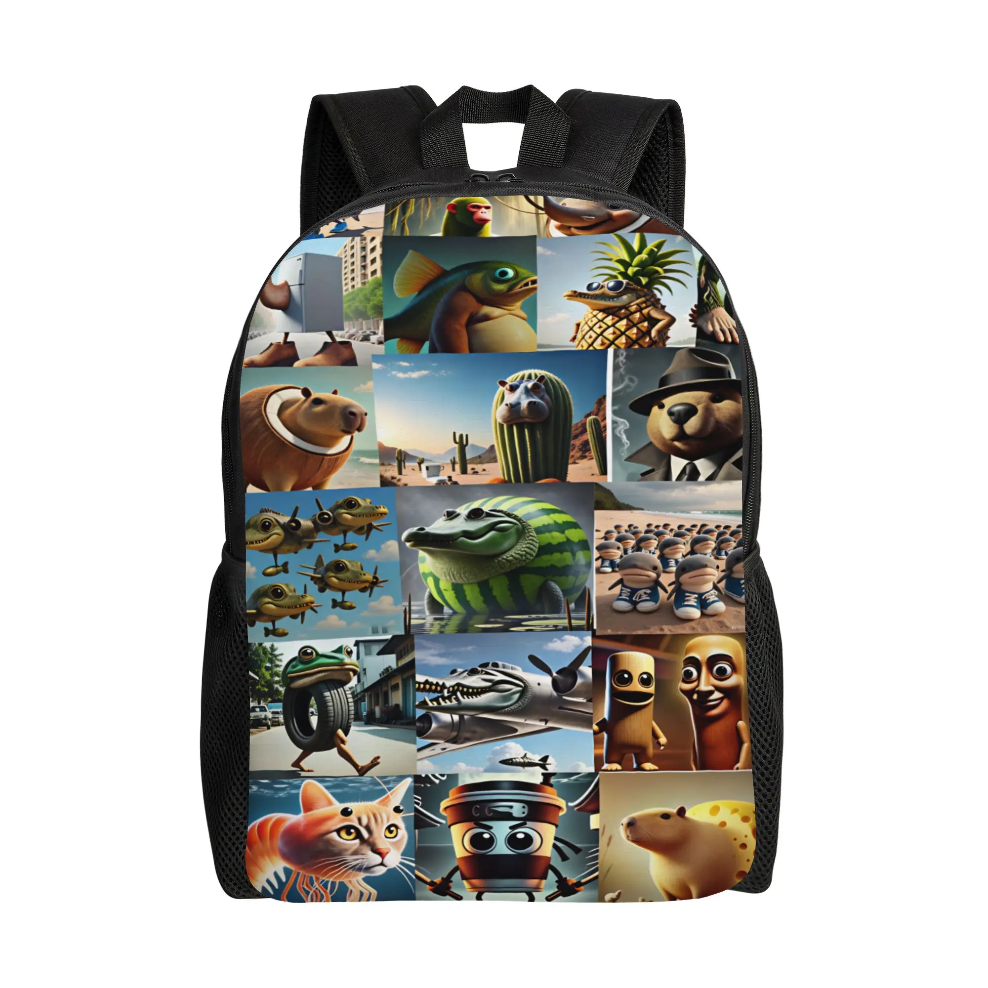 Italian Brainrot  Backpack  Casual Backpacks Girl Trekking Large High School Bags Designer Rucksack