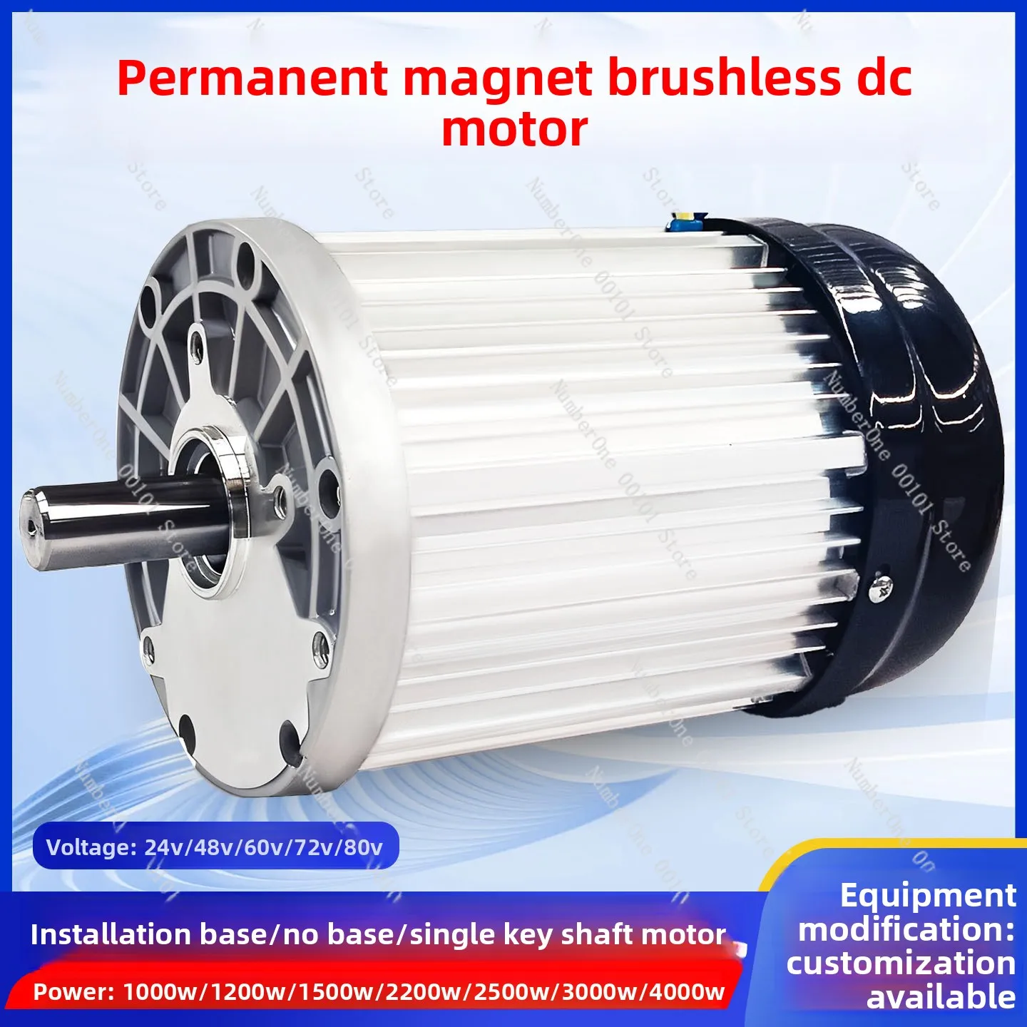 24v/48v dc brushless motor - high-power pulley drive for machinery modification, forklifts, and rail cars