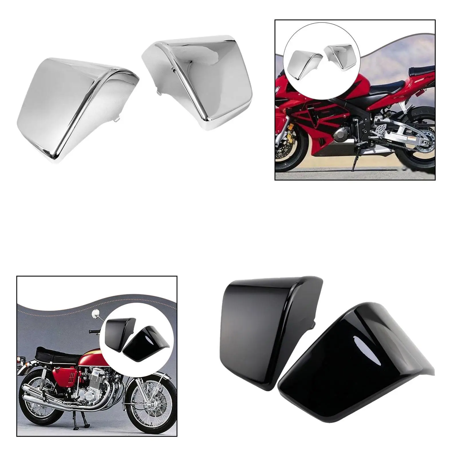 

1 пара мотоциклетных левых и правых обтекателей аккумуляторной батареи, запасные части, аксессуары, протектор заменяет высокопроизводительная боковая панель