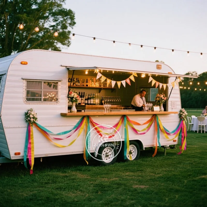 Multi-Function Mobile Food Truck - Fast Food Snack Ice Cream Coffee Bakery Hot Dog Stand for Factory & Store
