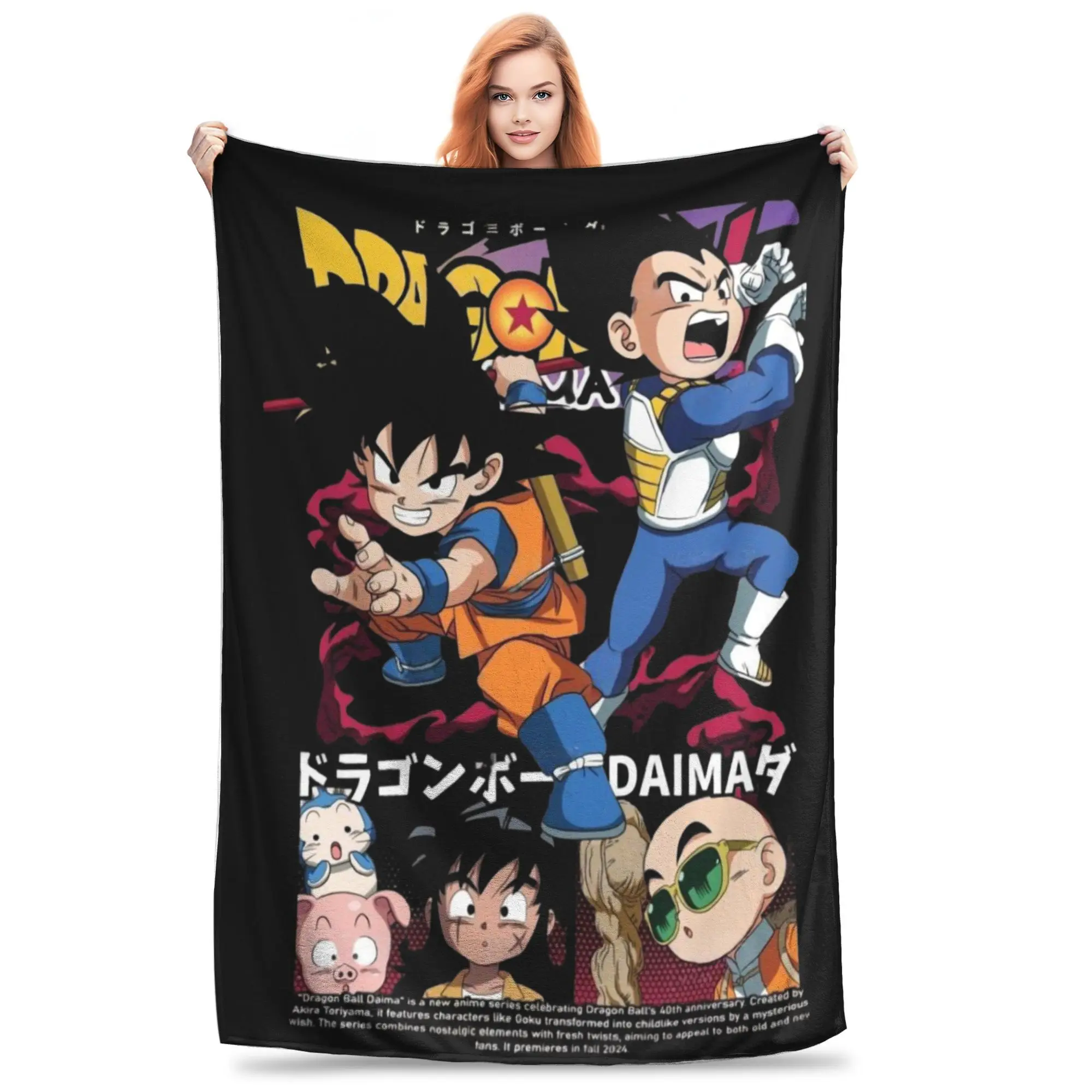 Mantas Dragon Ball The Childlike Saga, manta polar súper suave para ropa de cama, colcha para sofá