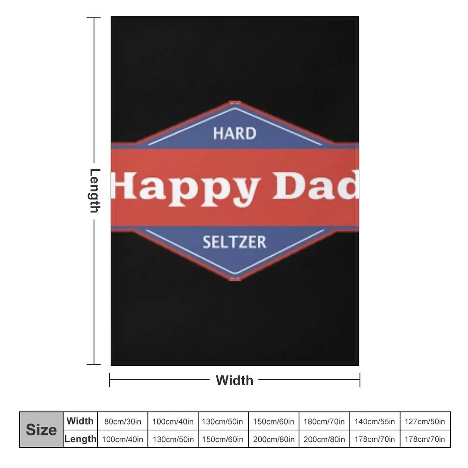 Happy Dad Seltzer Throw Blanket Large Shaggy Sofas Blankets